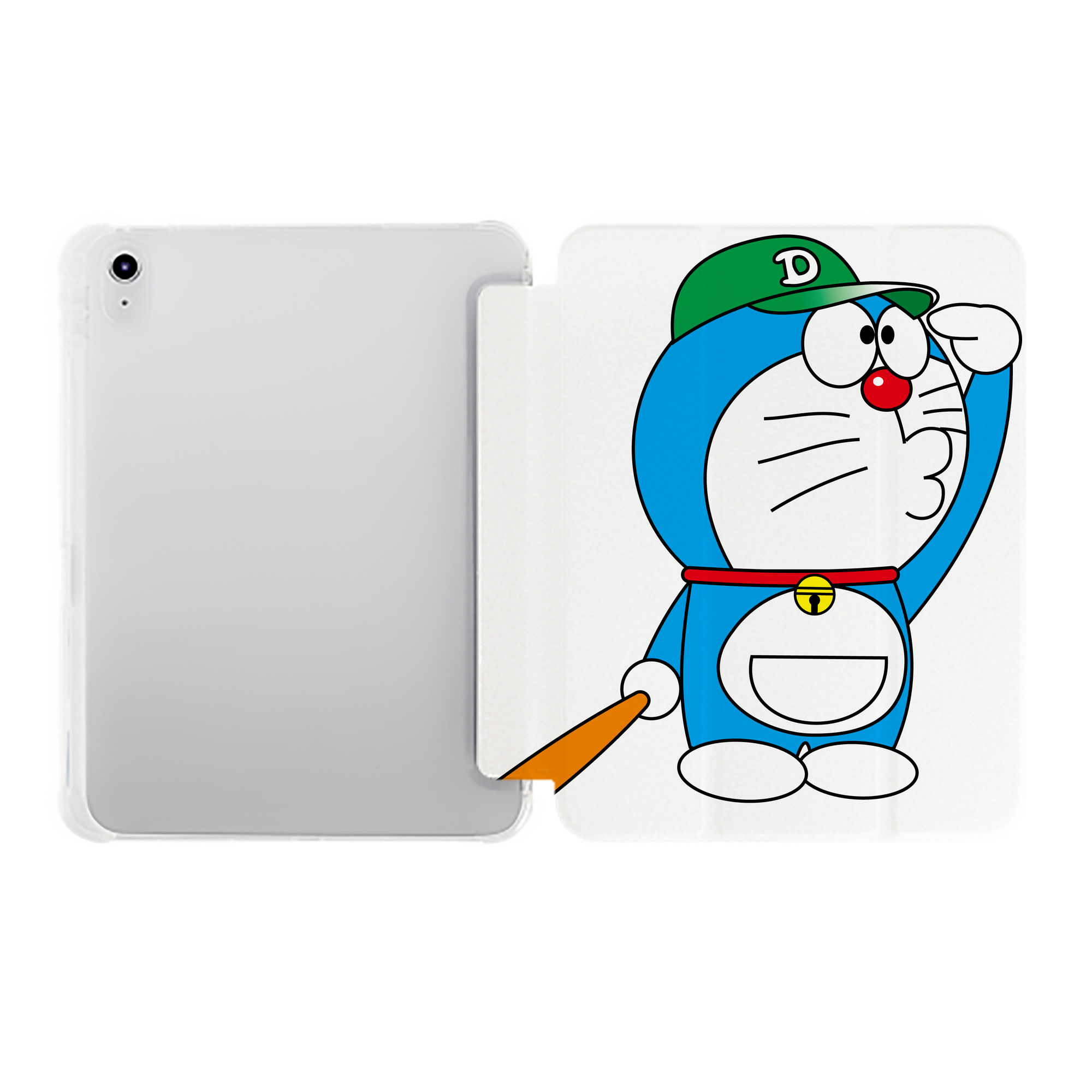 （画像用） ドラえもん Doraemon IPad ケース ペン収納付き 三つ折りスタンド PUレザー×シリコン 対応機種9.5/10.5/10.9インチ